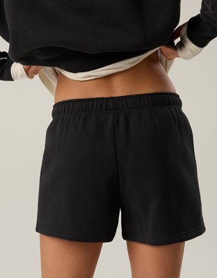 OFFLINE By Aerie 3" Cloud Fleece Short - True Black