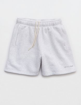 OFFLINE By Aerie 5" Cloud Fleece Short - Light Heather Gray