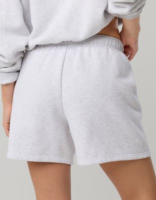 OFFLINE By Aerie 5" Cloud Fleece Short - Light Heather Gray
