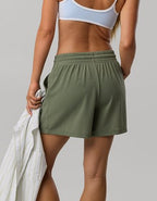 OFFLINE By Aerie Mesh Basketball Short - Festive Olive