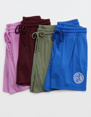 OFFLINE By Aerie Mesh Basketball Short - Royal Berry
