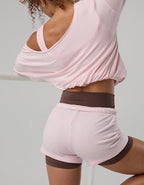 OFFLINE By Aerie OTT Fleece Shortie - Pink Petal
