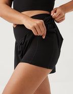 OFFLINE By Aerie Real Me Crossover Flowy Short - True Black