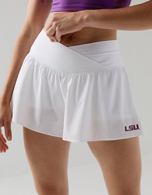 LSU Tigers OFFLINE By Aerie Crossover Flowy Short - Air White