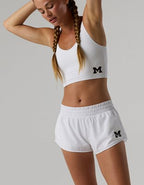 Michigan Wolverines OFFLINE By Aerie 2" Hot Stuff Short - White