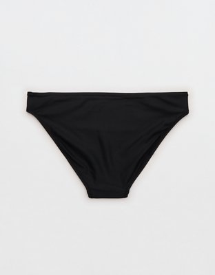Aerie Full Coverage Classic Bikini Bottom - True Black