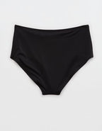 The Andie High Waisted Bikini Bottom - True Black