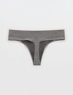 Superchill Seamless Thong Underwear - Dark Heather Gray