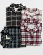 Aerie Anytime Fave Flannel Oversized Shirt - Grey Shadow