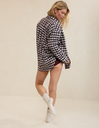 Aerie Anytime Fave Flannel Oversized Shirt - Deep Earth
