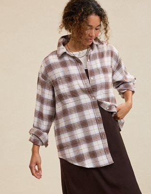 Aerie Anytime Fave Flannel Oversized Shirt - Relic