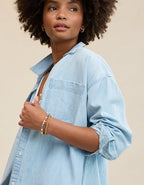 Aerie Anytime Fave Woven Shirt - Light Blue