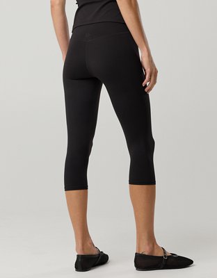 OFFLINE By Aerie Real Me XTRA High Waisted Capri - True Black