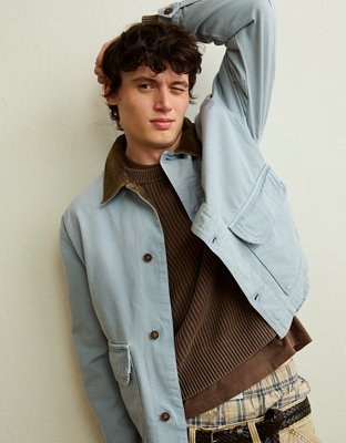 AE Canvas Barn Coat - Light Blue