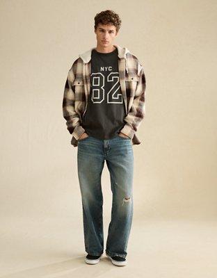 AE Relaxed Fit Hooded Flannel - Sandalwood