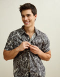 AE Slim Fit Button-Up Shirt - Black