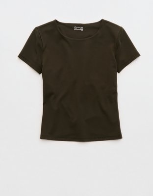 OFFLINE By Aerie Real Me XTRA T-Shirt - Olive Petal