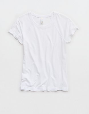 OFFLINE By Aerie Gotta Run Seamless Short Sleeve T-Shirt - White