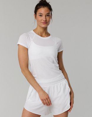 OFFLINE By Aerie Gotta Run Seamless Short Sleeve T-Shirt - White