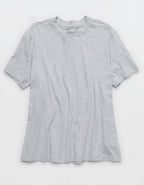 OFFLINE By Aerie Let's Stretch Short Sleeve Boyfriend T-Shirt - Medium Heather Gray