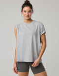 OFFLINE By Aerie Let's Stretch Short Sleeve Boyfriend T-Shirt - Medium Heather Gray