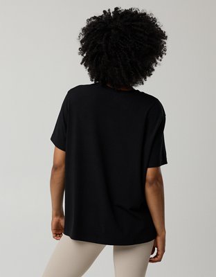 OFFLINE By Aerie Let's Stretch Oversized T-Shirt - True Black
