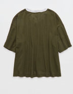 OFFLINE By Aerie Mesh Jersey Short Sleeve T-Shirt - Festive Olive