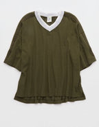 OFFLINE By Aerie Mesh Jersey Short Sleeve T-Shirt - Festive Olive
