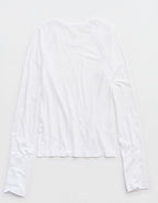 OFFLINE BY Aerie Gotta Run Long Sleeve T-Shirt - White