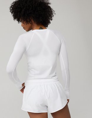 OFFLINE BY Aerie Gotta Run Long Sleeve T-Shirt - White