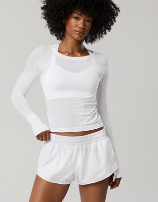 OFFLINE BY Aerie Gotta Run Long Sleeve T-Shirt - White