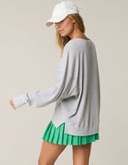 OFFLINE By Aerie Wow! Waffle T-Shirt - Medium Heather Gray