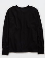 OFFLINE By Aerie Pique Long Sleeve T-Shirt - True Black