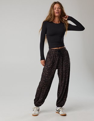 OFFLINE By Aerie Real Me XTRA Long Sleeve Crewneck T-Shirt - True Black