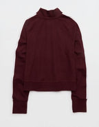 OFFLINE By Aerie Pique Long Sleeve Full Zip - Royal Berry