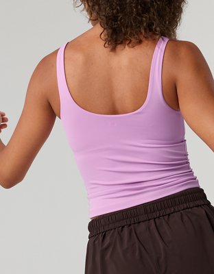 OFFLINE By Aerie Real Me Low Key Tank Top - Planet Pink