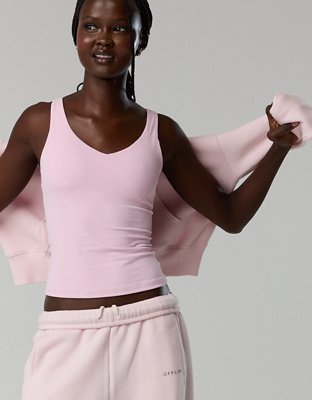 OFFLINE By Aerie Real Me Low Key Tank Top - Parfait Pink