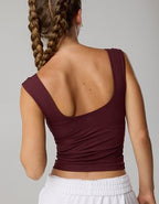 OFFLINE By Aerie Real Me Square Neck Tank Top - Royal Berry
