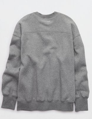 OFFLINE By Aerie Cloud Fleece Oversized Crewneck Sweatshirt - Dark Heather Gray