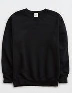 OFFLINE By Aerie Cloud Fleece Oversized Crewneck Sweatshirt - True Black