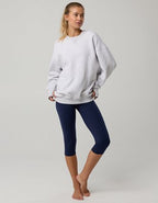 OFFLINE By Aerie Cloud Fleece Oversized Crewneck Sweatshirt - Light Heather Gray