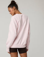 OFFLINE By Aerie Cloud Fleece Oversized Crewneck Sweatshirt - Pink Petal