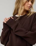 OFFLINE By Aerie Cloud Fleece Oversized Crewneck Sweatshirt - Deep Earth