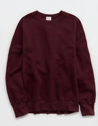 OFFLINE By Aerie Cloud Fleece Oversized Crewneck Sweatshirt - Royal Berry