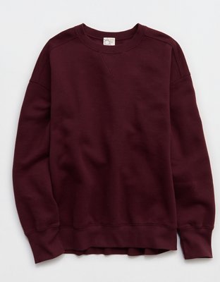 OFFLINE By Aerie Cloud Fleece Oversized Crewneck Sweatshirt - Royal Berry