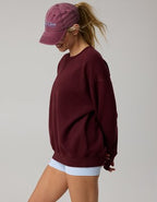 OFFLINE By Aerie Cloud Fleece Oversized Crewneck Sweatshirt - Royal Berry
