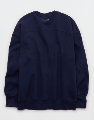 OFFLINE By Aerie Cloud Fleece Oversized Crewneck Sweatshirt - Royal Navy