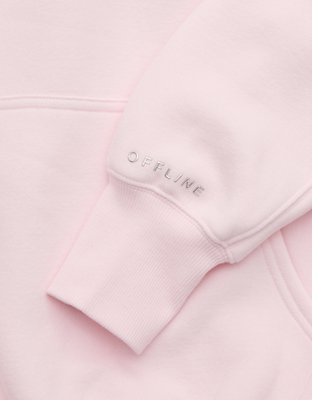 OFFLINE By Aerie Cloud Fleece Oversized Hoodie - Pink Petal