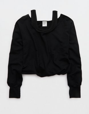 OFFLINE By Aerie OTT Layered Sweatshirt - True Black