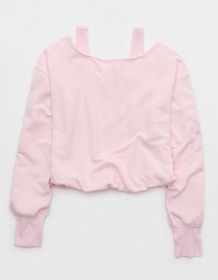 OFFLINE By Aerie OTT Layered Sweatshirt - Pink Petal